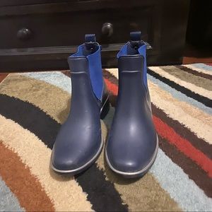 Kate Spade Blue Rain Booties